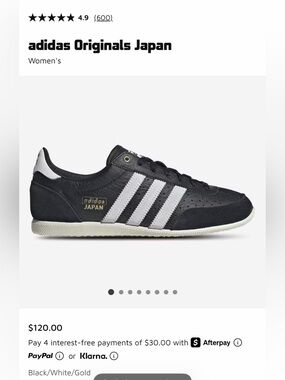 adidas Originals Japan Women's Sneakers Black White Gold